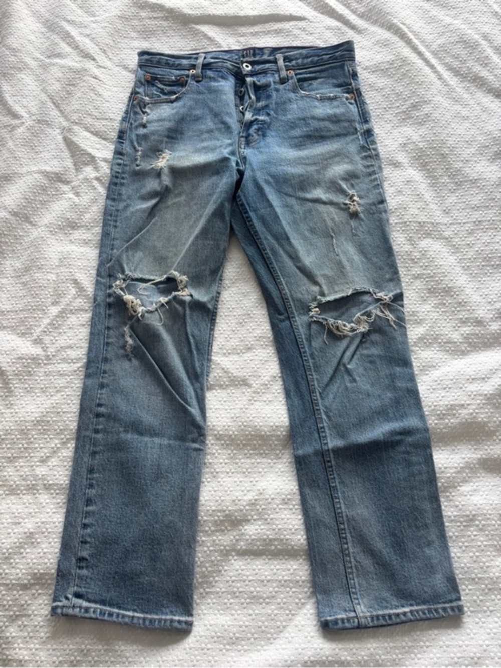 GAP Cone Ripped Distressed Light Blue Women's Jeans Size 29